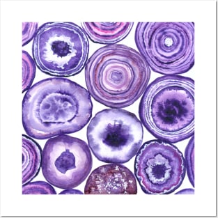 Purple agate pattern Posters and Art